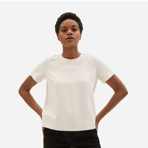 NWT EVERLANE  Japanese go weave swing tee Pink